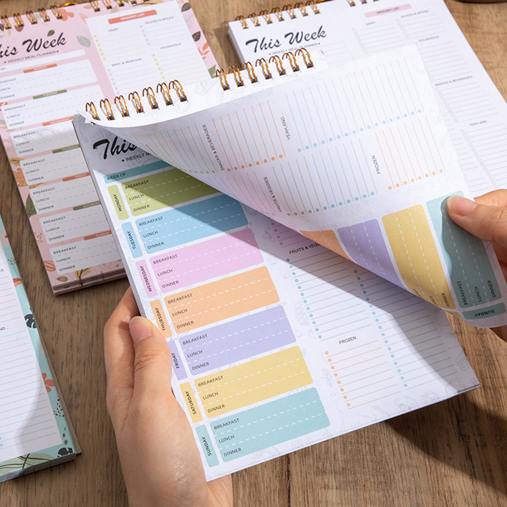 Health Wellness Planner - Kahvaltı Öğle Yemeği Akşam Yemeği Haftalık